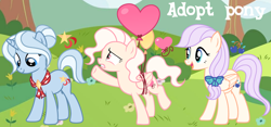 Size: 1280x600 | Tagged: safe, artist:vi45, imported from derpibooru, oc, oc only, pegasus, pony, unicorn, balloon, female, heart, heart balloon, horn, mare