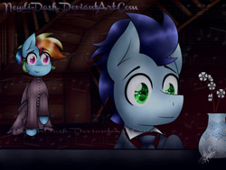 Size: 749x566 | Tagged: safe, artist:neydi-dash, imported from derpibooru, rainbow dash, soarin', pegasus, pony, clothes, corpse bride, female, male, mare, shipping, soarindash, stallion, straight