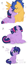 Size: 555x1275 | Tagged: safe, artist:mixtanne, imported from derpibooru, flash sentry, twilight sparkle, alicorn, pegasus, pony, comic, female, flashlight, male, mare, offspring, parent:flash sentry, parent:twilight sparkle, parents:flashlight, preglight sparkle, pregnant, shipping, stallion, straight, twilight sparkle (alicorn)