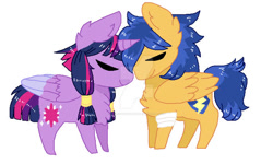 Size: 600x360 | Tagged: safe, artist:nyoooomofdoom, imported from derpibooru, flash sentry, twilight sparkle, alicorn, pegasus, pony, female, flashlight, male, mare, shipping, stallion, straight, twilight sparkle (alicorn)