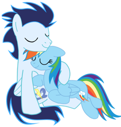 Size: 1280x1342 | Tagged: safe, artist:soarindasher10, imported from derpibooru, rainbow dash, soarin', pegasus, pony, female, male, mare, shipping, simple background, sleeping, soarindash, stallion, straight, transparent background