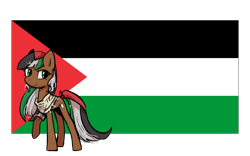 Size: 1920x1200 | Tagged: safe, artist:brella, imported from derpibooru, oc, earth pony, pony, earth pony oc, nation ponies, national flag, palestine, ponified, solo