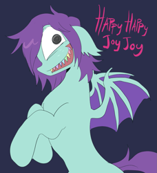 Size: 869x951 | Tagged: safe, artist:rainbowteeth, imported from derpibooru, oc, oc only, oc:lenz, bat pony, pony, bat wings, sharp teeth, teeth, wings