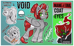 Size: 3686x2311 | Tagged: safe, artist:opalacorn, imported from derpibooru, oc, oc only, oc:void, human, pegasus, chest fluff, ear piercing, earring, female, food, gradient background, high res, humanized, jewelry, laurel wreath, lidded eyes, male, mare, meat, mole, multiple eyes, nose piercing, nose ring, piercing, ponies eating meat, reference sheet, smiling, solo, sushi, unshorn fetlocks