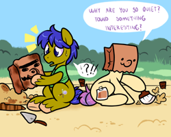 Size: 1250x1000 | Tagged: safe, artist:paperbagpony, imported from derpibooru, oc, oc:paper bag, fake cutie mark, surprised, unshorn fetlocks