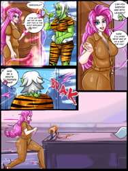 Size: 3000x4000 | Tagged: safe, artist:iloveladies2, artist:riiefu, imported from derpibooru, pinkie pie, human, fanfic:equestria girls n' goblins, clothes, humanized, jumpsuit