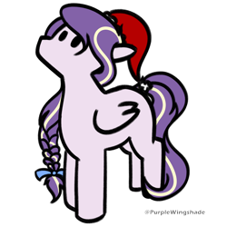 Size: 3000x3000 | Tagged: safe, artist:purple wingshade, imported from derpibooru, oc, oc only, oc:azure serenity, pegasus, pony, christmas, hat, holiday, santa hat, solo