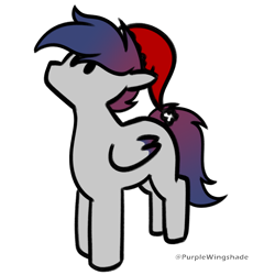 Size: 3000x3000 | Tagged: safe, artist:purple wingshade, imported from derpibooru, oc, oc only, oc:bordy, pegasus, pony, christmas, hat, holiday, santa hat, solo