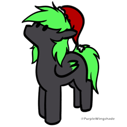 Size: 3000x3000 | Tagged: safe, artist:purple wingshade, imported from derpibooru, oc, oc only, oc:lightning, pegasus, pony, christmas, hat, holiday, santa hat, solo