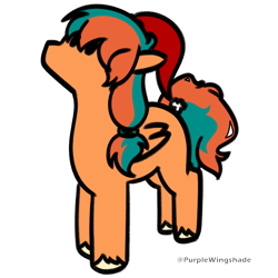 Size: 3000x3000 | Tagged: safe, artist:purple wingshade, imported from derpibooru, oc, oc only, oc:ember rose, pegasus, pony, christmas, hat, holiday, santa hat, solo