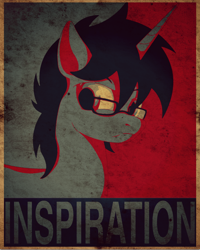 Size: 1638x2048 | Tagged: safe, artist:vesteffi, imported from derpibooru, oc, oc:astral chaser, pony, unicorn, effect hope, effects, fallout, fallout poster, glasses, hope, horn, icon, inspiration, poster