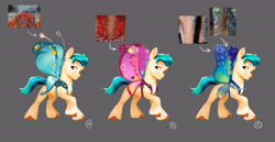 Size: 6000x3089 | Tagged: safe, imported from derpibooru, hitch trailblazer, earth pony, pony, concept art, fake wings, g5, male, my little pony: a new generation, official, solo, stallion