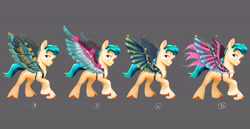 Size: 6000x3089 | Tagged: safe, imported from derpibooru, hitch trailblazer, earth pony, pony, concept art, fake wings, g5, male, my little pony: a new generation, official, solo, stallion