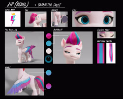 Size: 5048x4053 | Tagged: safe, imported from derpibooru, zipp storm, pegasus, pony, concept art, female, g5, mare, misspelling, my little pony: a new generation, official, reference sheet, solo