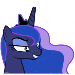 Size: 2048x2048 | Tagged: safe, artist:trrrebleee, derpibooru exclusive, edit, edited screencap, imported from derpibooru, screencap, princess luna, alicorn, pony, a royal problem, background removed, female, looking at you, mare, my little pony, not a vector, simple background, solo, solo female, transparent background