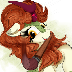 Size: 4000x4000 | Tagged: safe, artist:ser-p, imported from derpibooru, autumn blaze, kirin, absurd resolution, mouth hold, paintbrush, solo