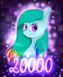 Size: 1162x1423 | Tagged: safe, artist:dorry, imported from derpibooru, oc, oc only, pony, bust, female, female oc, gift art, green coat, green mane, looking up, mare, mare oc, old art, portrait, solo