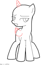 Size: 558x793 | Tagged: safe, artist:softfur, imported from derpibooru, oc, alicorn, pony, 2012, base, solo, teeth, template