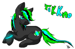 Size: 1226x806 | Tagged: safe, artist:softfur, imported from derpibooru, oc, oc only, oc:tekkno, earth pony, pony, 2012, black coat, earth pony oc, name, simple background, smiling, solo, transparent background