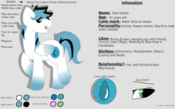 Size: 1634x1020 | Tagged: safe, artist:softfur, imported from derpibooru, oc, oc:dew splash, pegasus, pony, 2012, implied gay, male, pegasus oc, reference sheet, solo, stallion, wings