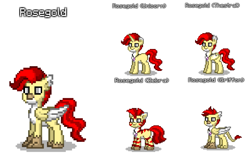 Size: 947x600 | Tagged: safe, artist:veprem, imported from derpibooru, oc, oc:rosegold, bat pony, griffon, hippogriff, pony, zebra, fallout equestria, pony town, animated, gif, jewelry, male, necklace, pearl necklace, pixel art, sprite