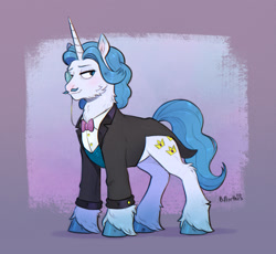 Size: 1600x1472 | Tagged: safe, artist:birdoffnorth, imported from derpibooru, fancypants, pony, unicorn, bowtie, clothes, horn, male, monocle, solo, stallion, suit, vest