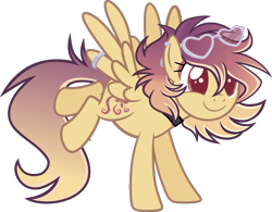 Size: 2025x1580 | Tagged: safe, artist:tkn297, imported from derpibooru, oc, oc:sunrise skies, pegasus, pony, female, mare, simple background, solo, sunglasses, transparent background