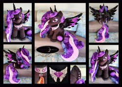 Size: 5352x3832 | Tagged: safe, artist:purplenebulastudios, imported from derpibooru, oc, oc:purple nebula, alicorn, pony, chibi, female, irl, mare, photo, plushie, solo