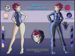 Size: 2500x1875 | Tagged: safe, artist:devillustart, imported from derpibooru, oc, oc only, oc:tempest shadow(prisoners of the moon), human, equestria girls, alternate universe, clothes, couple, fireheart76's latex suit design, gloves, humanized, humanized oc, latex, latex boots, latex gloves, latex suit, prisoners of the moon, rubber, rubber gloves, rubber suit