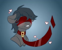 Size: 2500x2000 | Tagged: safe, artist:shelti, oc, oc only, pony, blindfold, leash, male, solo, stallion