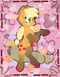 Size: 2342x3000 | Tagged: safe, artist:bryony6210, artist:bryonythewolf, imported from derpibooru, part of a set, applejack, earth pony, pony, applejack's hat, cheek fluff, chest fluff, cowboy hat, female, freckles, hat, mare, solo, unshorn fetlocks