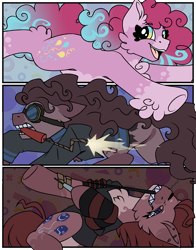 Size: 2750x3500 | Tagged: safe, artist:pegacousinceles, imported from derpibooru, pinkie pie, earth pony, pony, alternate universe, au:days end, au:something wrong in equestria, au:war never ends, drug use, drugs, female, junkie pie, mare, triality