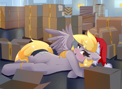 Size: 2694x1968 | Tagged: safe, artist:xjenn9, derpy hooves, pony, blushing, city, female, mare, open mouth