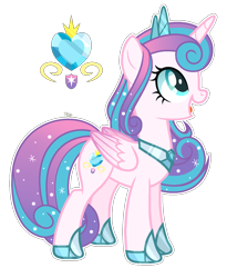 Size: 1112x1356 | Tagged: safe, artist:brightness-sentryyt, imported from derpibooru, princess flurry heart, alicorn, pony, simple background, solo, white background