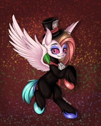 Size: 1031x1280 | Tagged: safe, artist:6hellboy9, imported from derpibooru, oc, pegasus, pony, clown, scary