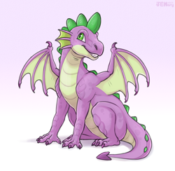 Size: 3250x3170 | Tagged: safe, artist:jenery, imported from derpibooru, spike, dragon, solo