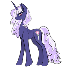 Size: 1936x1854 | Tagged: safe, artist:saurina wolf, imported from derpibooru, oc, oc:gloaming sheen, pony, unicorn, concave belly, female, horn, long mane, long tail, looking at you, looking sideways, mare, slender, solo, standing, tail, tall, thin, unicorn oc