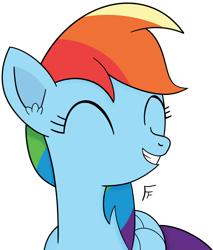 Size: 2314x2722 | Tagged: safe, artist:frownfactory, imported from derpibooru, rainbow dash, pegasus, eyes closed, female, simple background, smiling, solo, transparent background