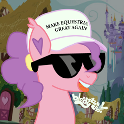 Size: 600x600 | Tagged: safe, artist:bloodysticktape, imported from derpibooru, oc, oc:beetard, make equestria great again, politics, rage bait