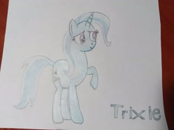 Size: 3264x2448 | Tagged: safe, imported from derpibooru, trixie, pony, unicorn, female, horn, mare, painting, solo, traditional art