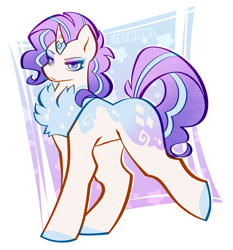 Size: 6063x6512 | Tagged: safe, artist:pewiowl, imported from derpibooru, rarity, oc, pony, unicorn, art, digital art, horn, redesign