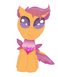 Size: 1280x1706 | Tagged: safe, artist:liepardmon555, imported from derpibooru, scootaloo, changedling, changeling, changelingified, cute, cutealoo, female, simple background, solo, species swap, transparent background, vector