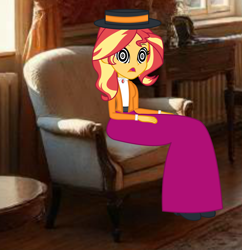 Size: 3650x3768 | Tagged: safe, artist:cartoonmasterv3, imported from derpibooru, sunset shimmer, human, equestria girls, clothes, dress, edwardian, humanized, hypno eyes, hypnosis, hypnotized, long dress, long skirt, skirt, solo, swirly eyes