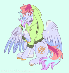 Size: 1800x1900 | Tagged: safe, artist:monnarcha, imported from derpibooru, oc, oc only, pegasus, pony, pegasus oc, ponycon holland, solo, wings