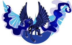 Size: 1024x640 | Tagged: safe, artist:chanpony98, imported from derpibooru, princess luna, alicorn, pony, solo