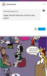 Size: 1179x1892 | Tagged: safe, artist:ask-luciavampire, imported from derpibooru, oc, bat pony, earth pony, pony, undead, vampire, vampony, ask, crushing, gamer cafe, tumblr