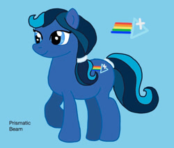 Size: 969x824 | Tagged: safe, artist:captainelsa, imported from derpibooru, oc, oc only, earth pony, pony, blue background, simple background, solo