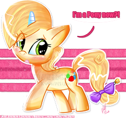 Size: 656x612 | Tagged: safe, artist:jujubacandy, imported from derpibooru, oc, oc only, pony, unicorn, horn, solo