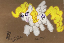 Size: 891x609 | Tagged: safe, artist:dreckerjones, imported from derpibooru, surprise, pegasus, pony, g1, solo