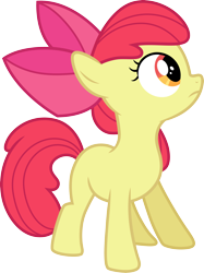 Size: 3000x4004 | Tagged: safe, artist:cloudy glow, imported from derpibooru, apple bloom, earth pony, apple bloom's bow, bow, female, hair bow, simple background, solo, transparent background, vector